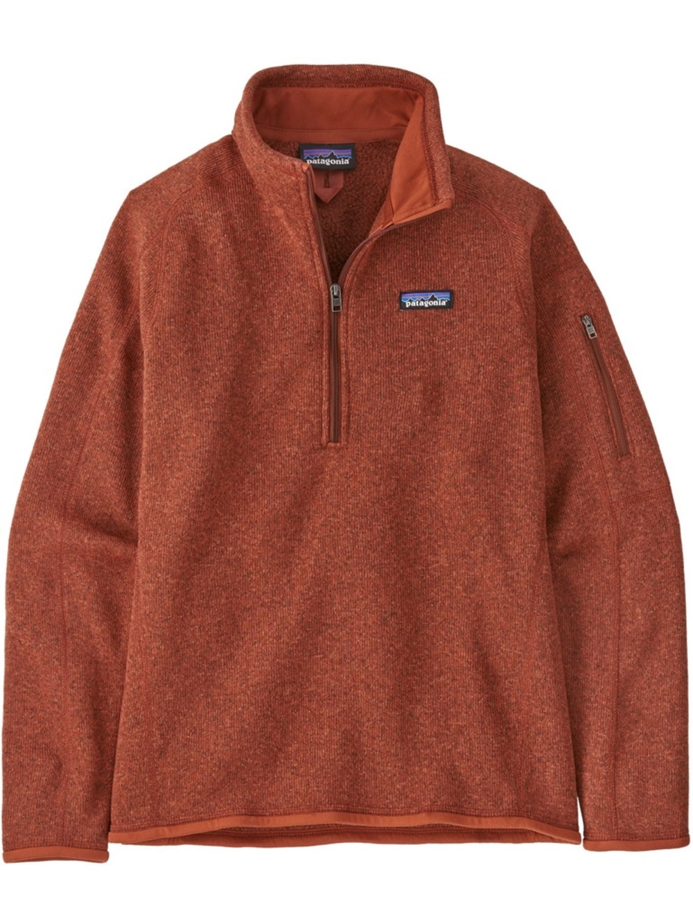 Patagonia Better Sweater 1/4 Zip Fleece Pullover Jacket Burl Red Heather Medium